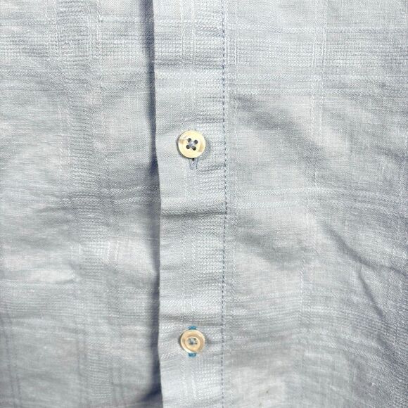 TOMMY BAHAMA Light Blue Linen Long Sleeve Button Down Camp Shirt Men Size XL - Picture 5 of 10